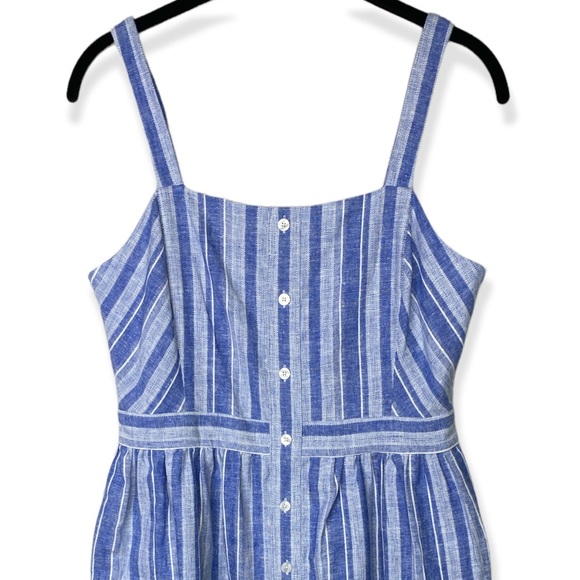 Draper James Blue White Striped Apron Dress Size: 6 - Picture 3 of 13